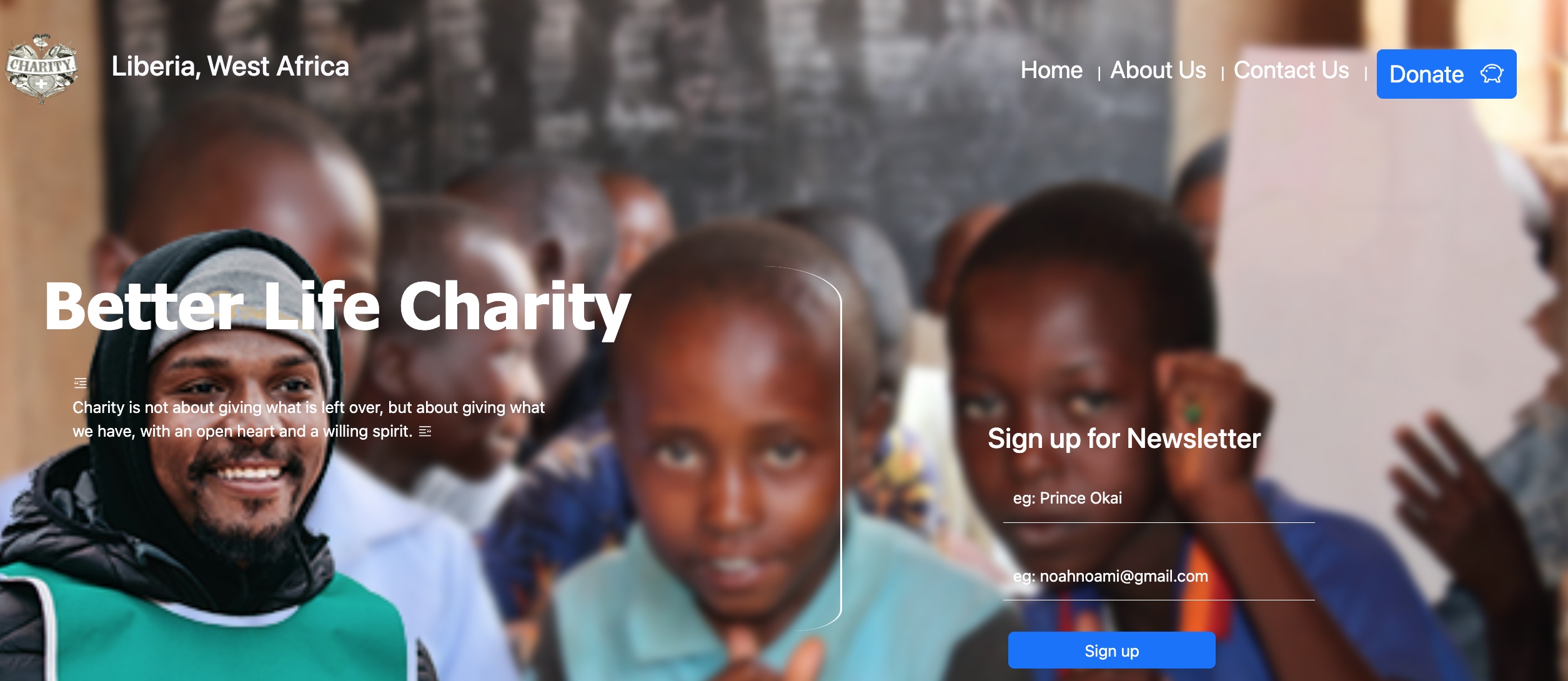 Better Life charity Project
